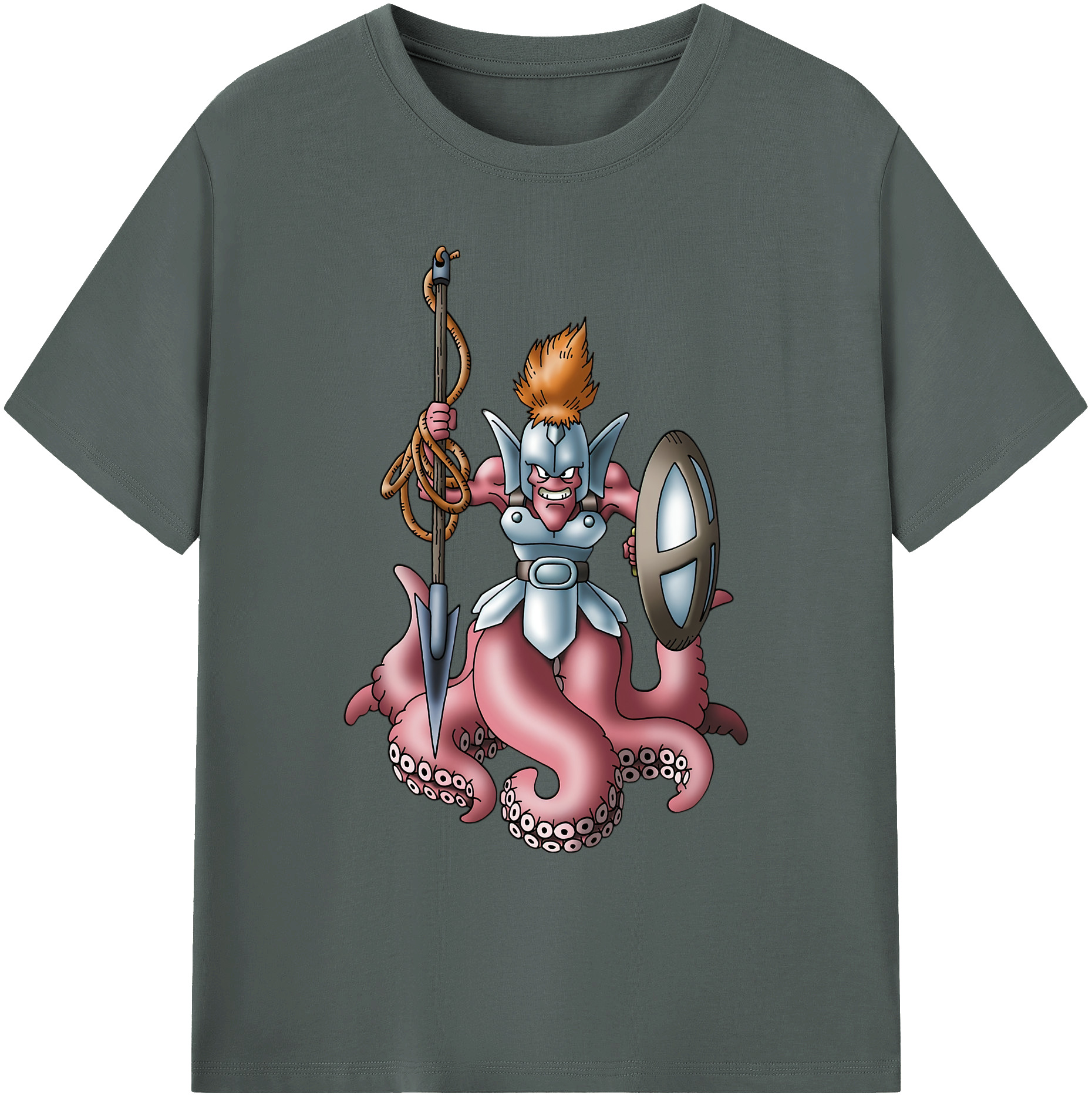 （画像用） ドラゴンクエスト Doragon Kuesuto Dragon Quest 綿100％ メンズ半袖Tシャツ｜肌触りやわらか＆通気性